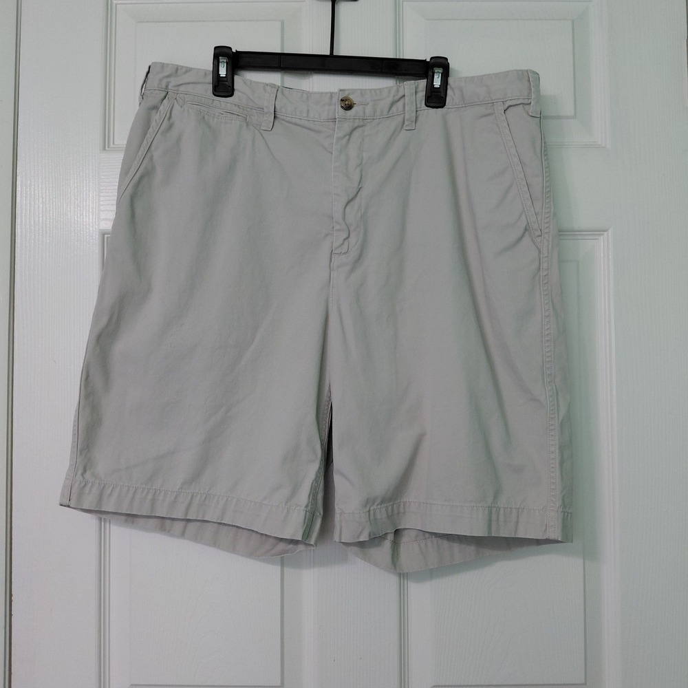 Polo Ralph Lauren Chino Shorts Mens Relaxed Fit Khaki Size 38 Flat Front Golf